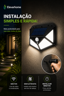 Luminária Solar de Parede com Sensor de Movimento  à Prova D’Água | ElevarHome