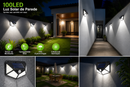 Luminária Solar 100 LEDs com Sensor de Movimento: Iluminação Externa Automática e à Prova D’Água