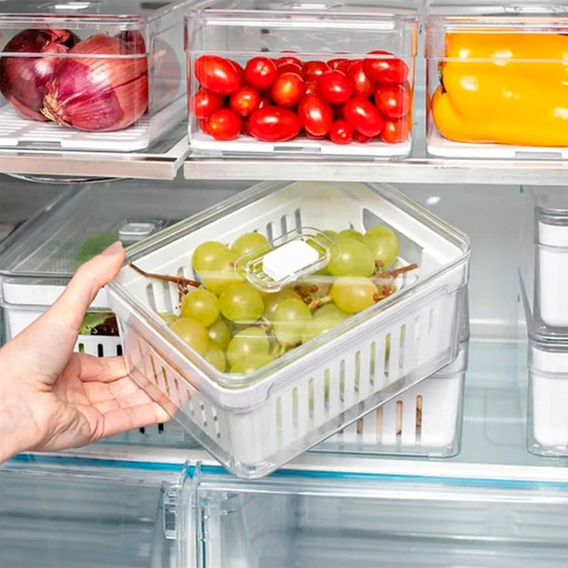 Organizador de Geladeira com Drenagem 2,2L